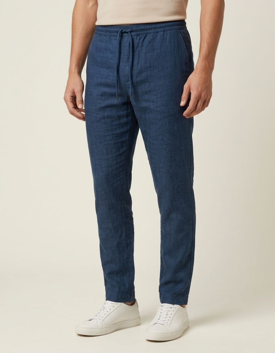 Sandro | Pantalón de lino ligero para hombre - Azul marino