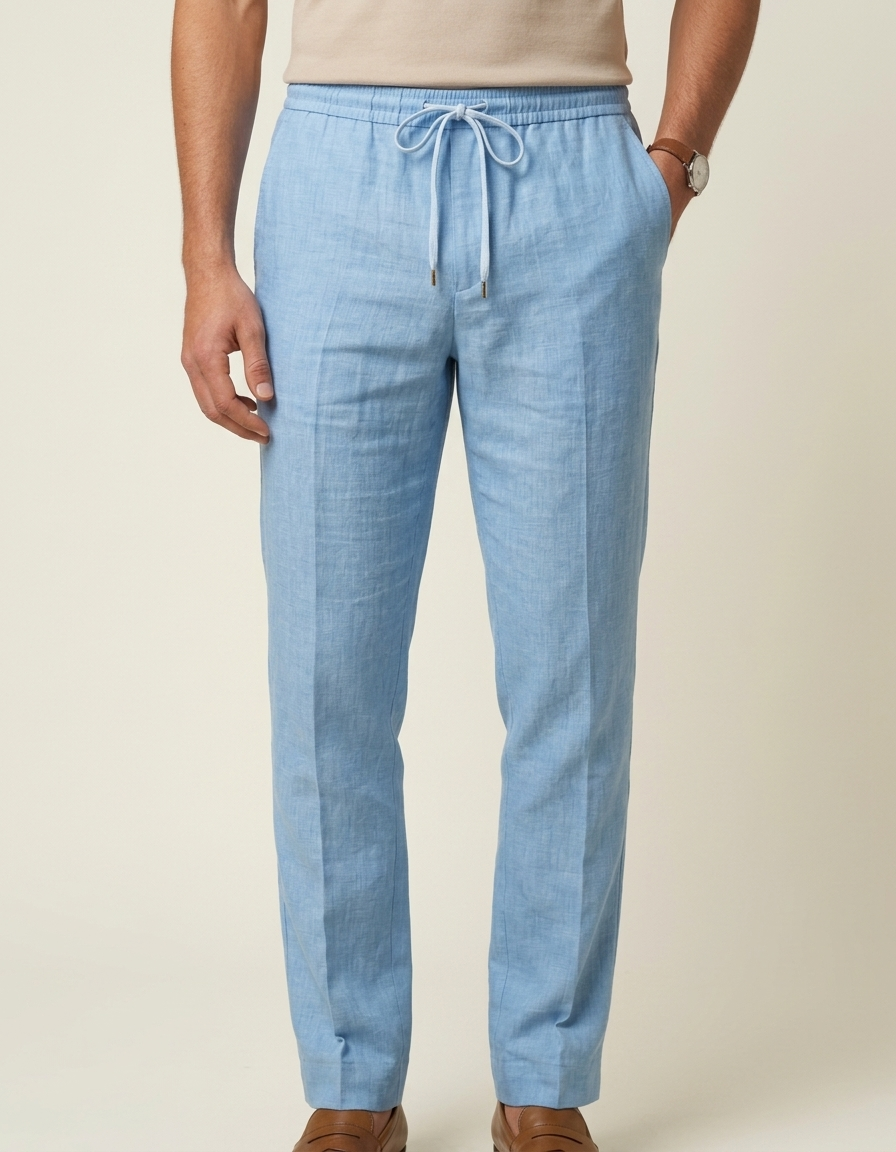 Sandro | Pantalón de lino ligero para hombre - Azul cielo