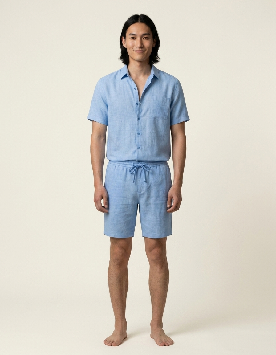 Dante | Conjunto de verano de dos piezas para hombre - Azul claro