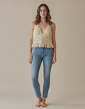 Zahara | Top crochet ajustable para mujer - Beige