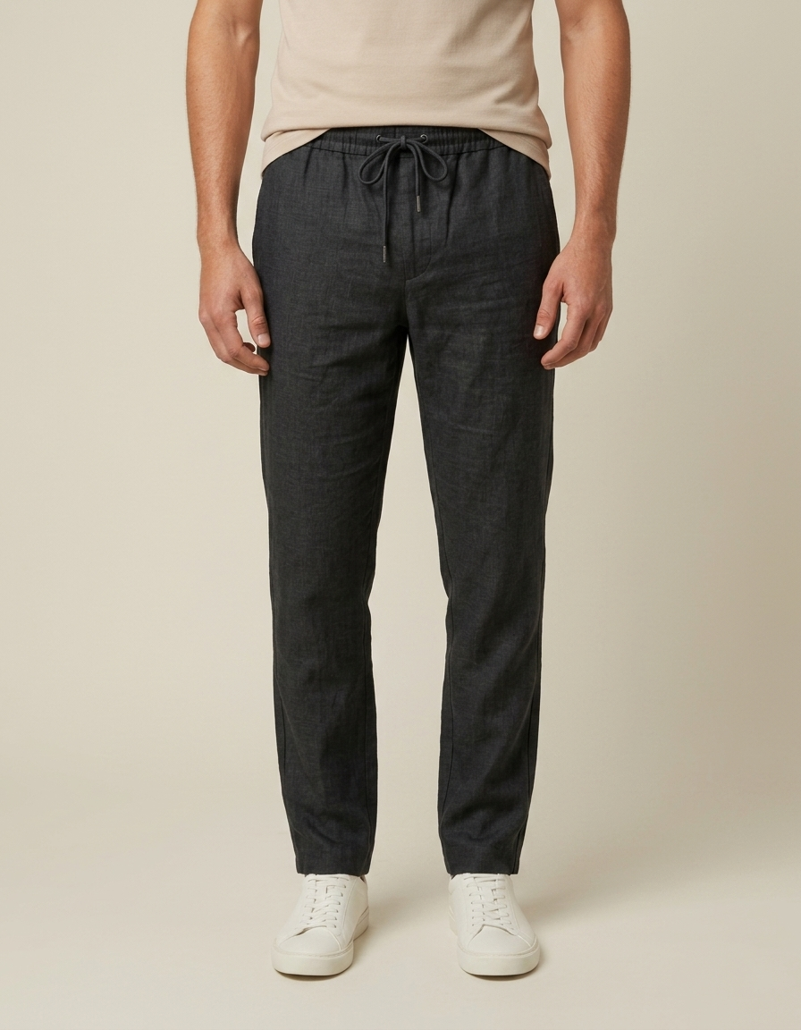 Sandro | Pantalón de lino ligero para hombre - Negro