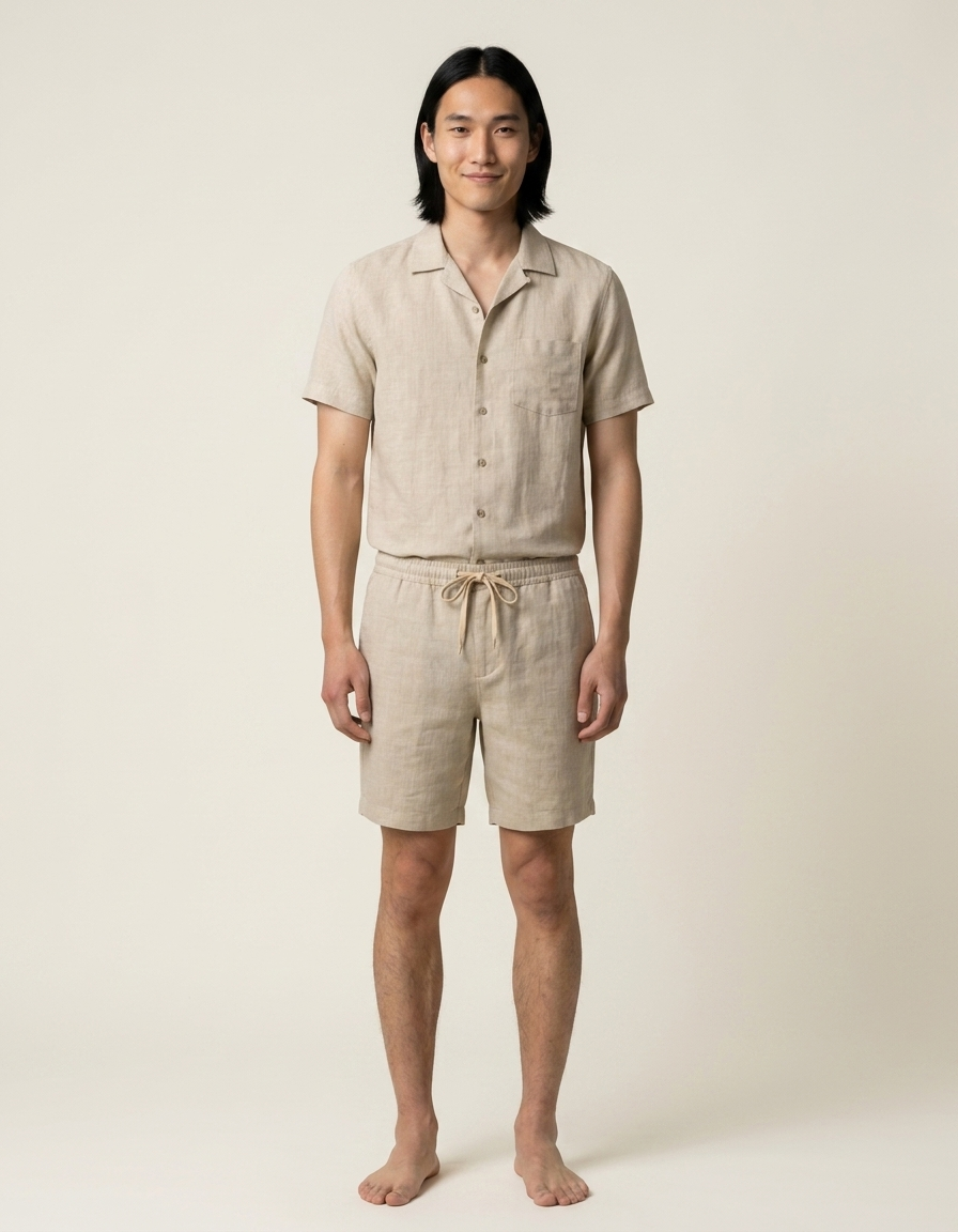 Dante | Conjunto de verano de dos piezas para hombre - Beige