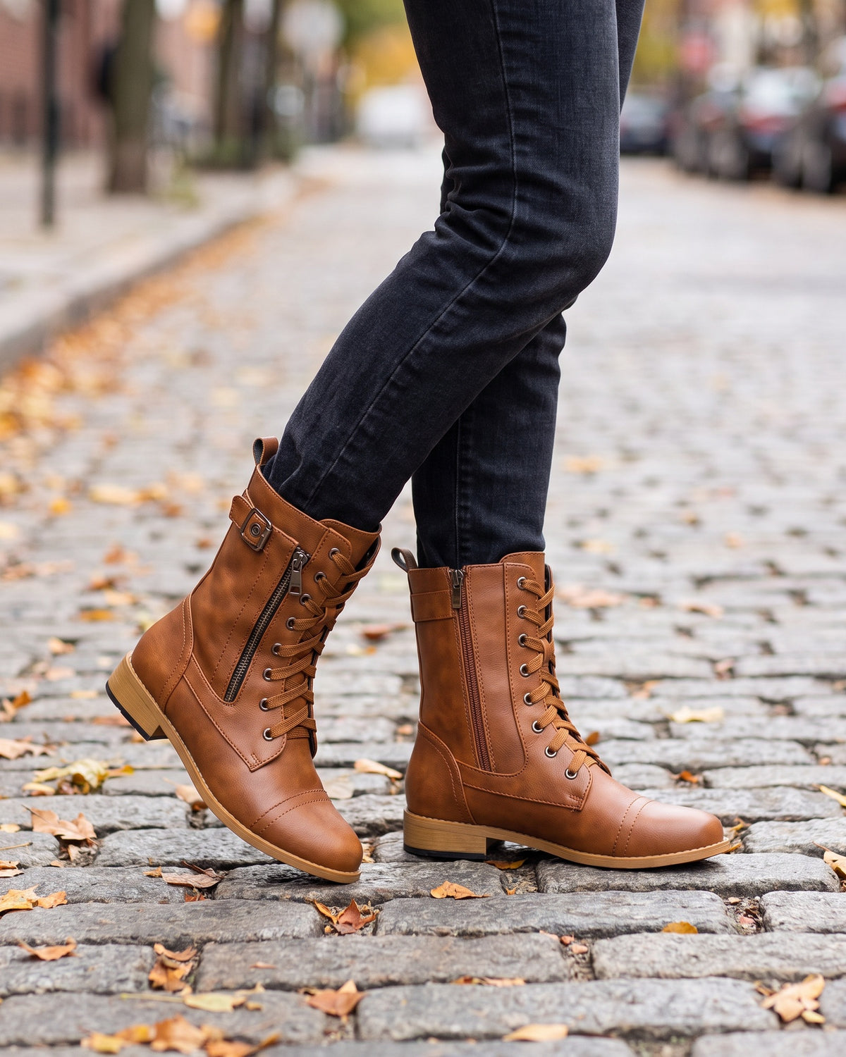 Catalina | Botas ortopédicas de piel con cremallera lateral