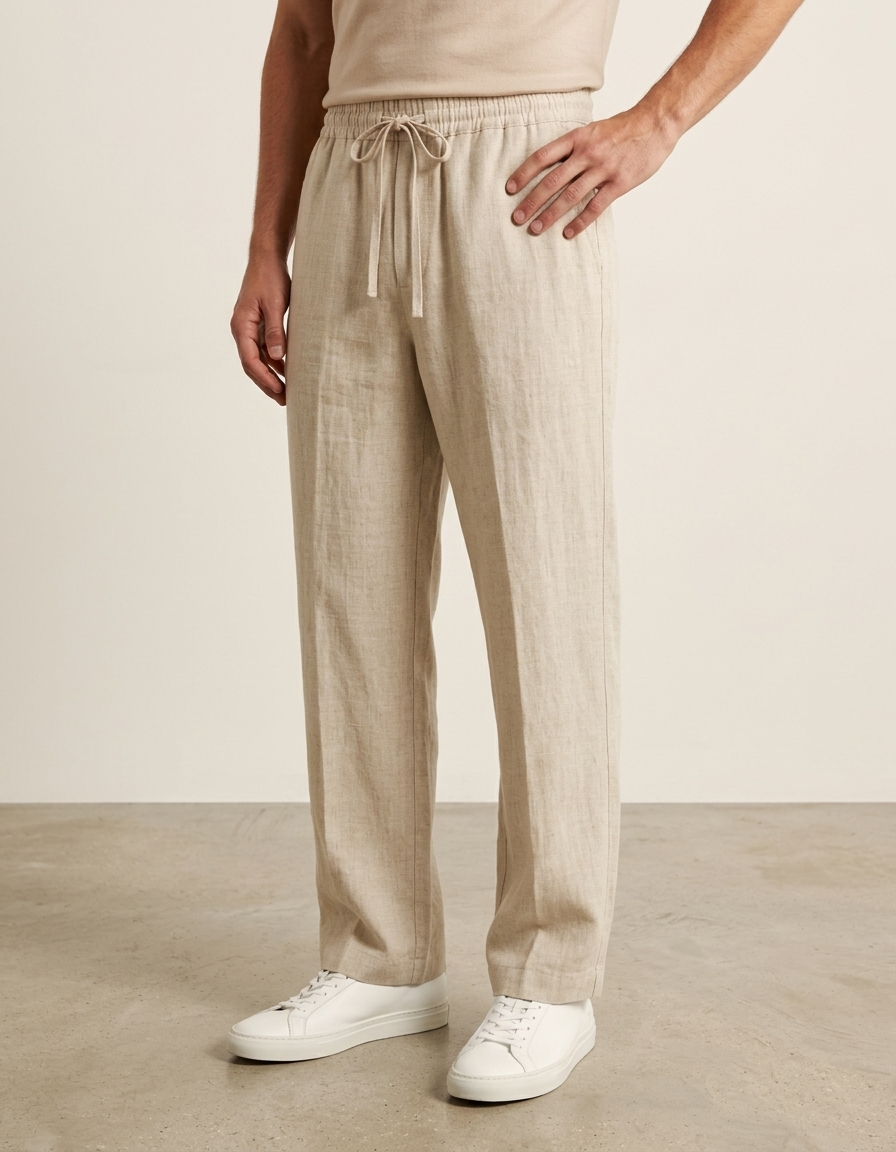 Sandro | Pantalón de lino ligero para hombre - Beige