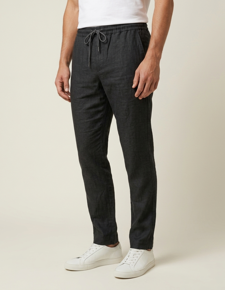 Sandro | Pantalón de lino ligero para hombre - Negro