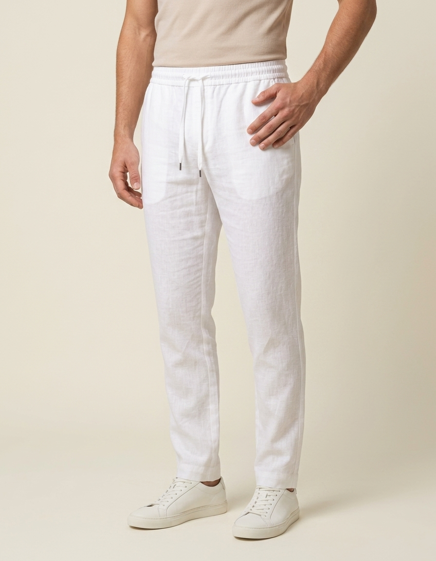Sandro | Pantalón de lino ligero para hombre - Blanco