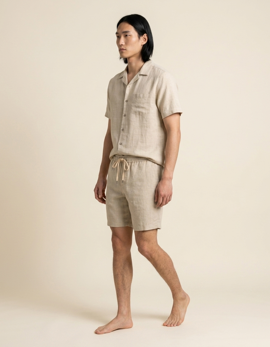 Dante | Conjunto de verano de dos piezas para hombre - Beige
