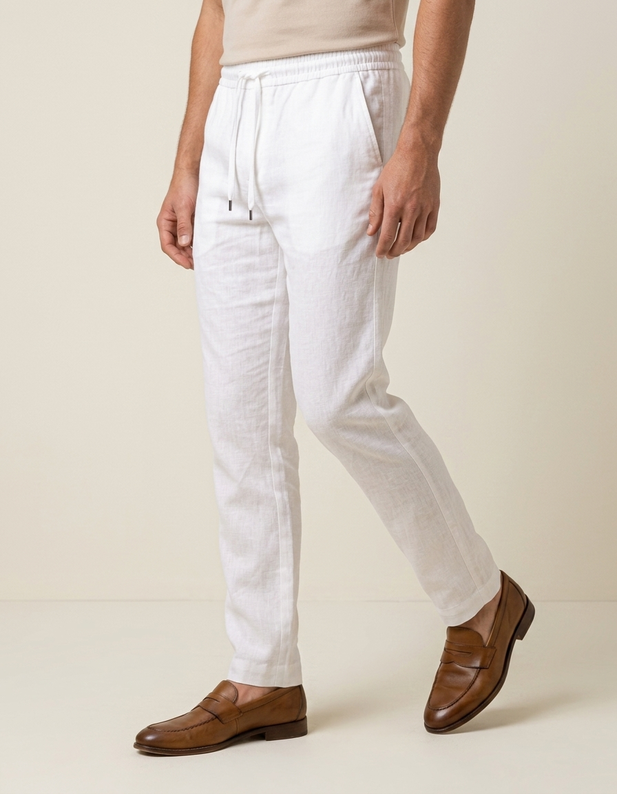 Sandro | Pantalón de lino ligero para hombre - Blanco