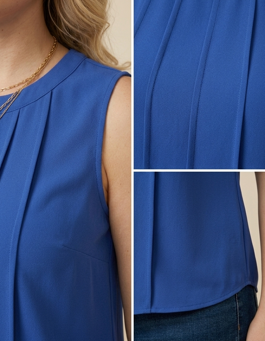 Brisa | Top sin mangas fluido para mujer - Azul