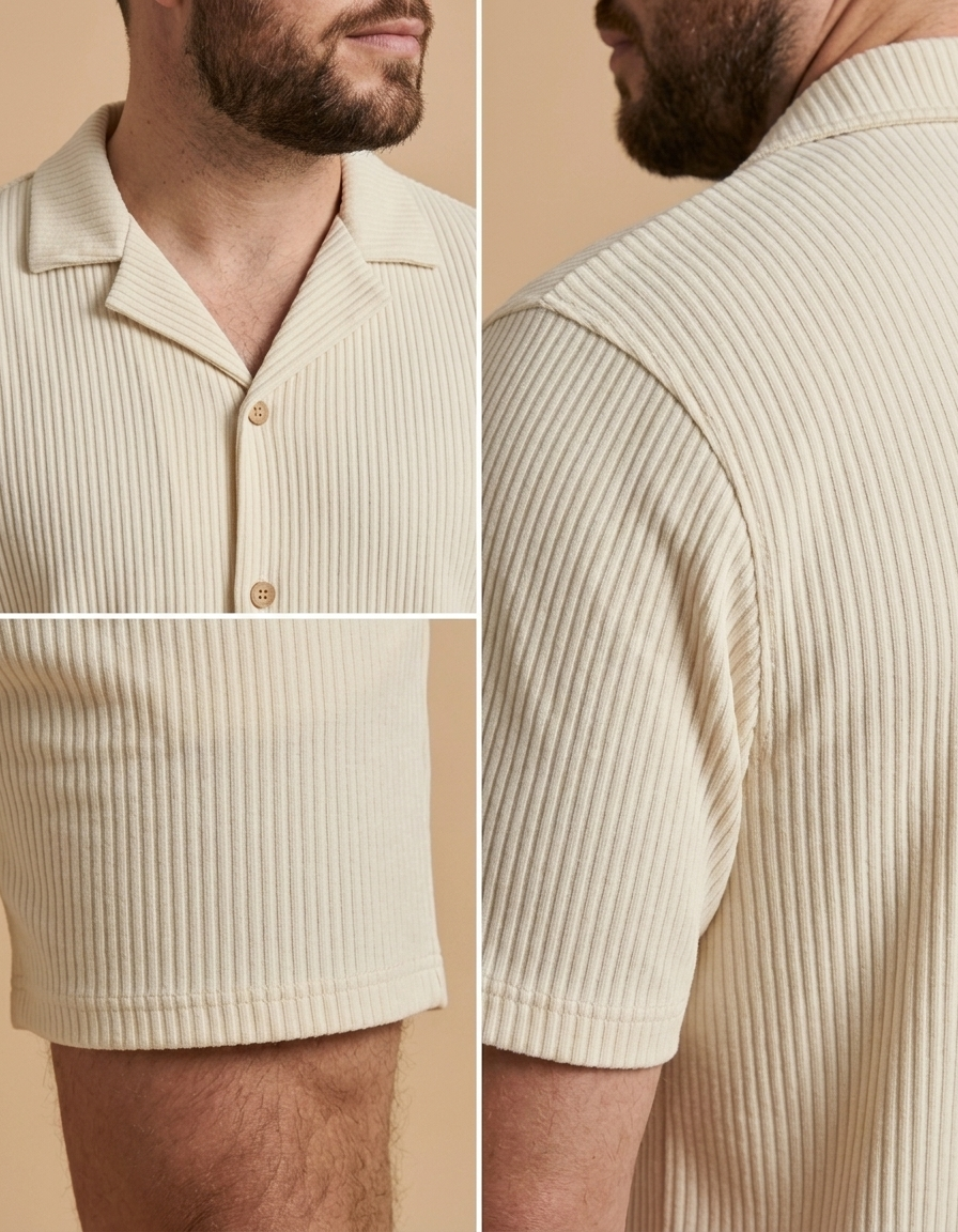 Elio | Conjunto texturizado de verano para hombre - Beige