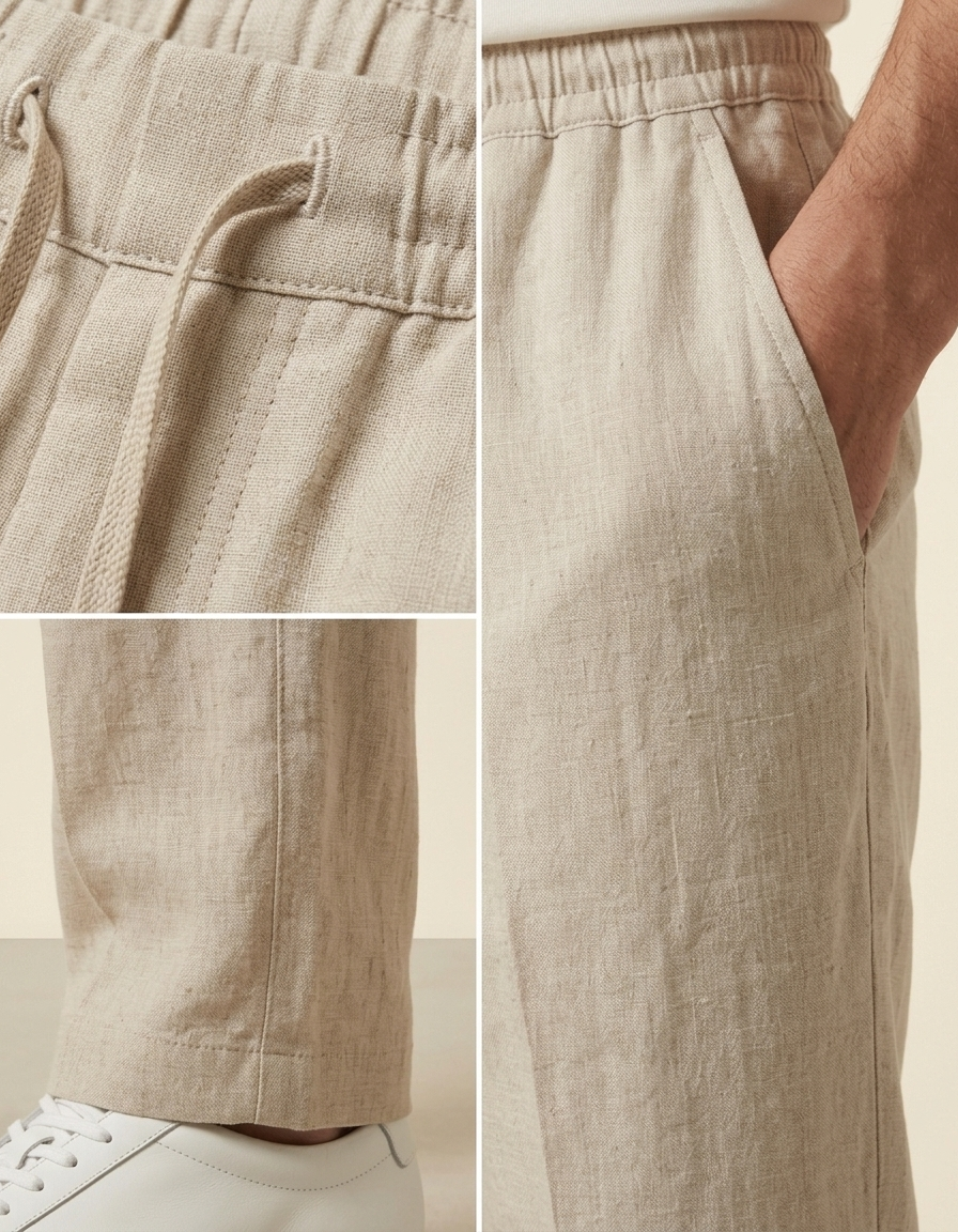 Sandro | Pantalón de lino ligero para hombre - Beige
