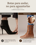 Catalina | Botas ortopédicas de piel con cremallera lateral