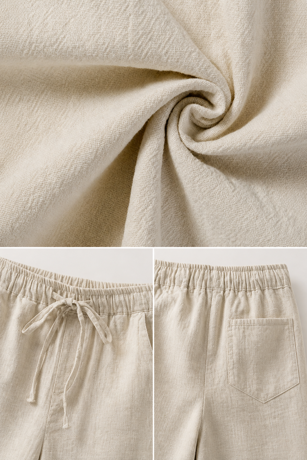 Lorenzo | Pantalón corto de algodón y lino para hombre