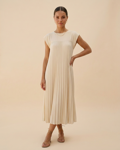 Ana | Vestido Largo Plisado de Verano