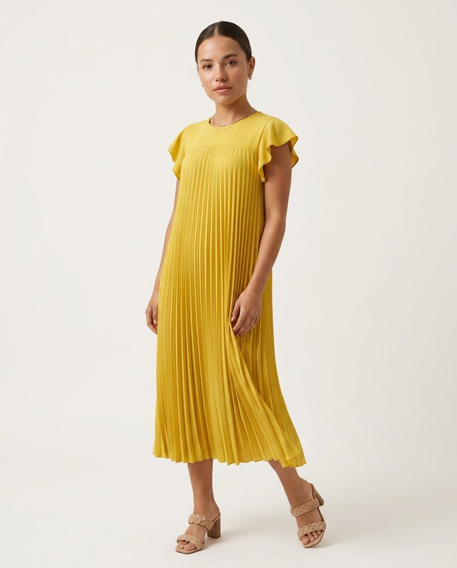 Ana | Vestido Largo Plisado de Verano