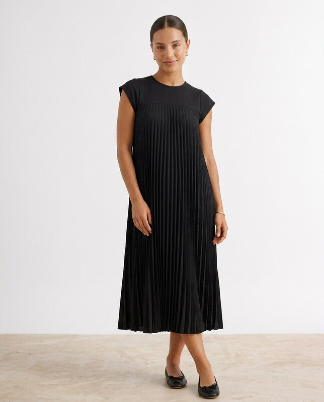 Ana | Vestido Largo Plisado de Verano