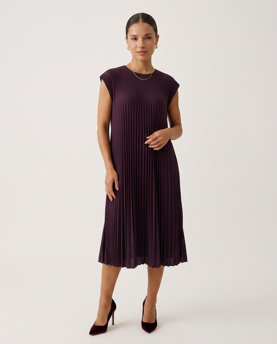 Ana | Vestido Largo Plisado de Verano