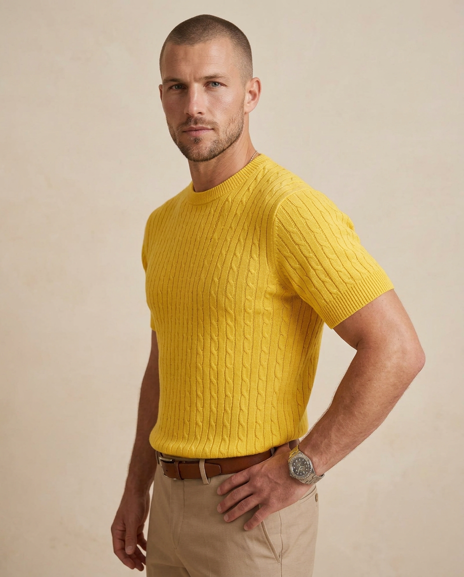 Luca | Camiseta de punto texturizado para hombre