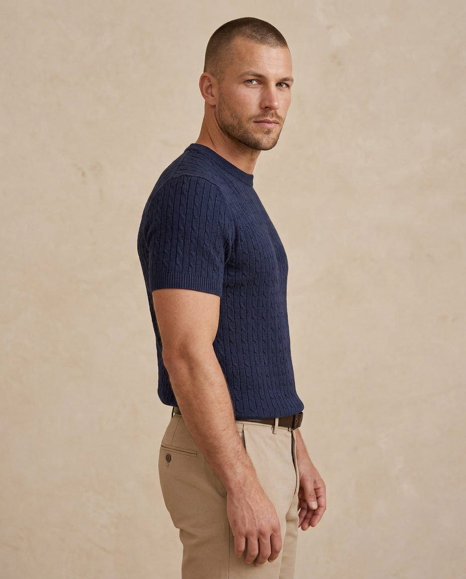 Luca | Camiseta de punto texturizado para hombre