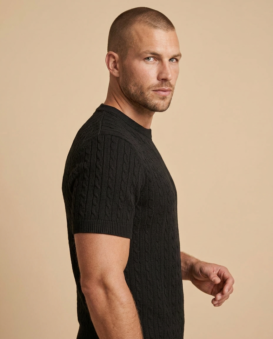 Luca | Camiseta de punto texturizado para hombre
