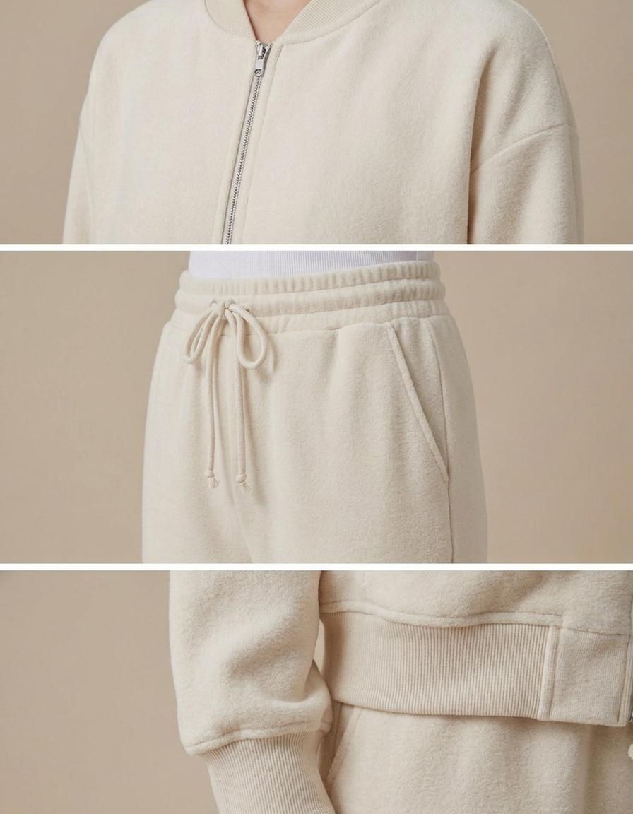 Jimena | Conjunto bomber y pantalón ancho - Beige