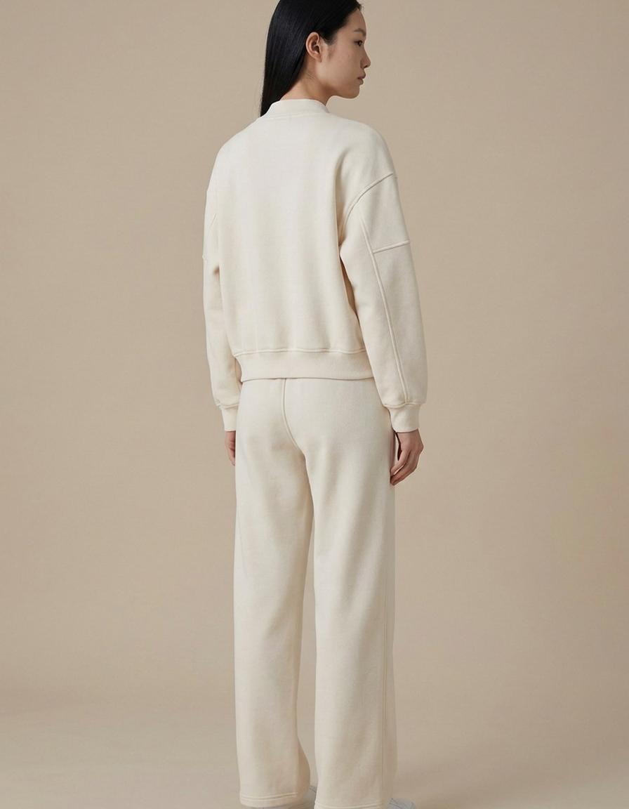 Jimena | Conjunto bomber y pantalón ancho - Beige