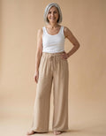 Marta | Pantalón ancho con cordón - Beige