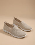 Elisa | Zapatillas planas de punto - Beige