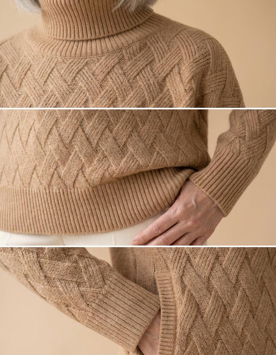 Miriam | Jersey de cuello alto oversize - Camel
