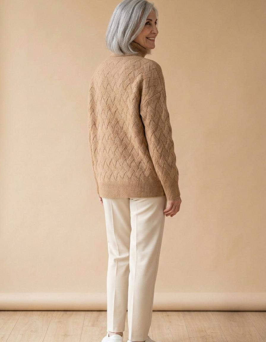Miriam | Jersey de cuello alto oversize - Camel