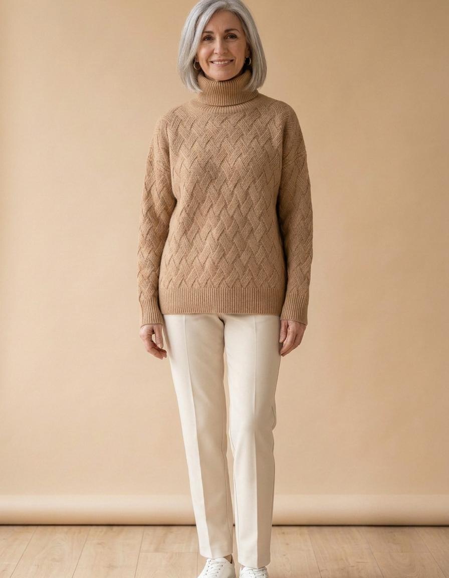 Miriam | Jersey de cuello alto oversize - Camel
