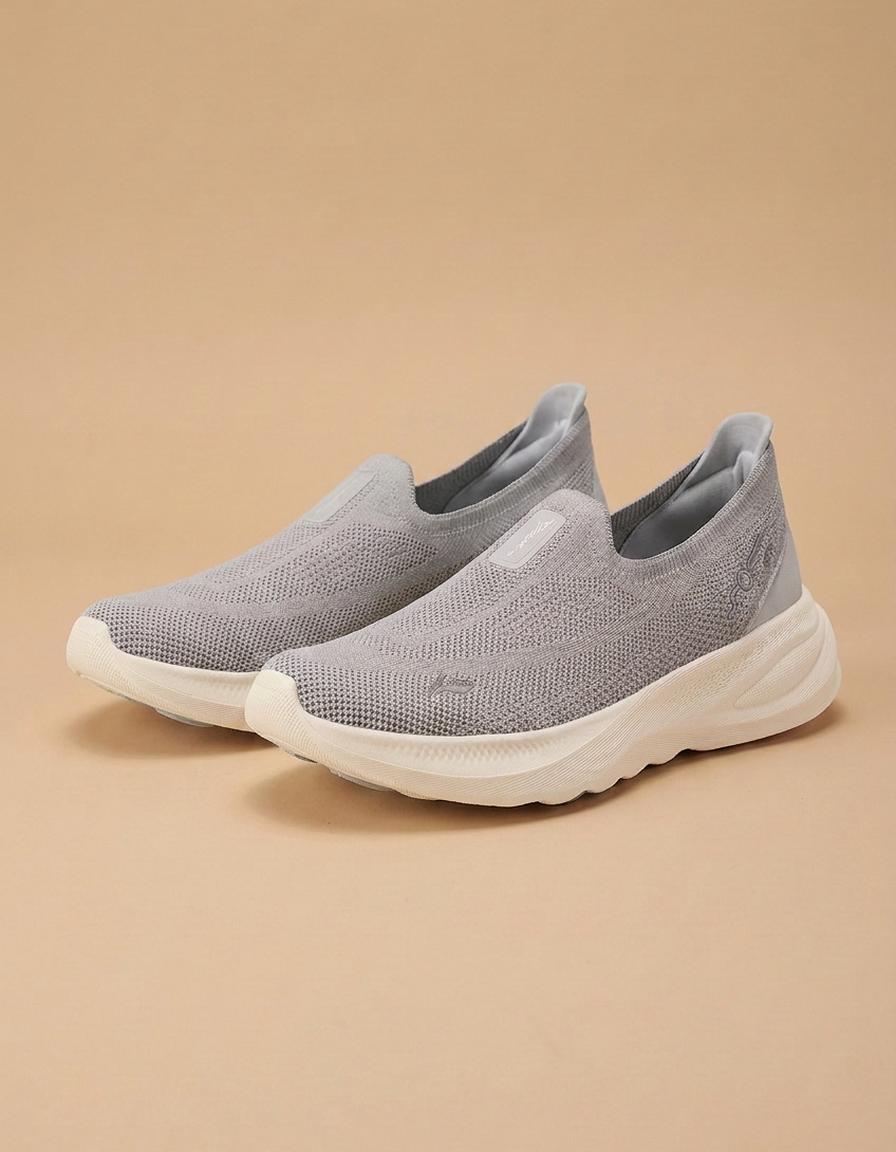 Mónica | Zapatillas de punto sin cordones - Gris