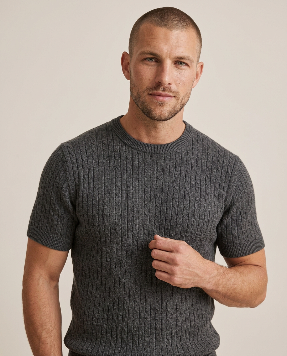 Luca | Camiseta de punto texturizado para hombre