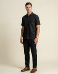 Bruno | Conjunto casual de dos piezas para hombre - Negro