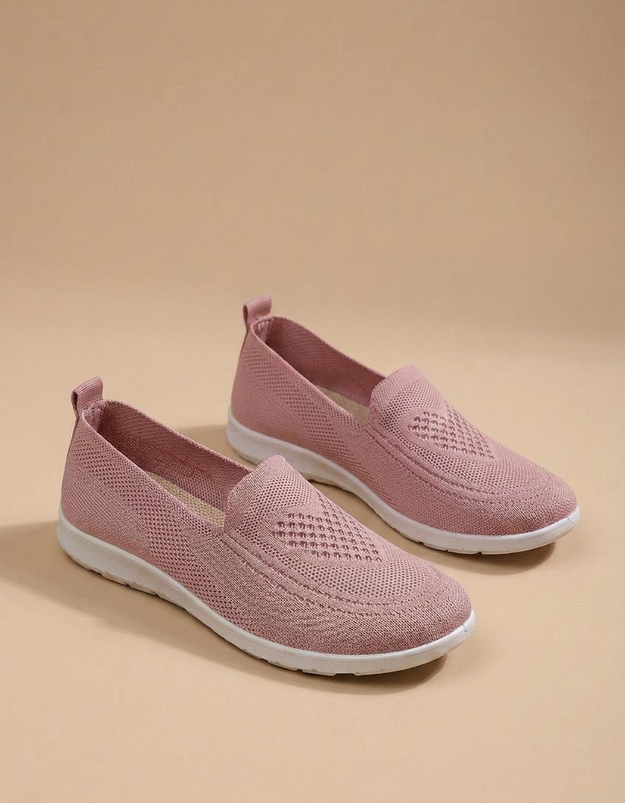 Elisa | Zapatillas planas de punto - Rosa
