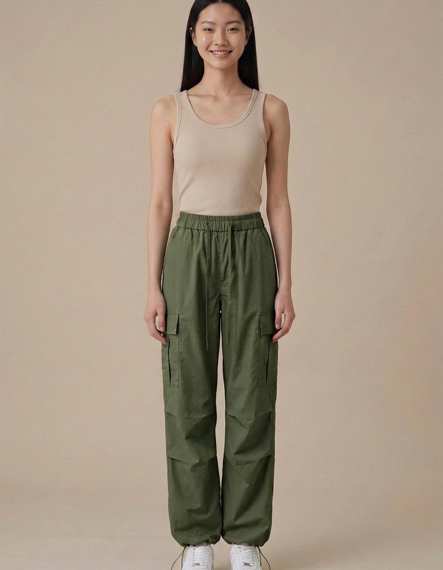 Aitana | Pantalón cargo jogger - Verde militar