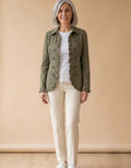 Alejandra | Chaqueta con volantes bordada verde - Verde retro